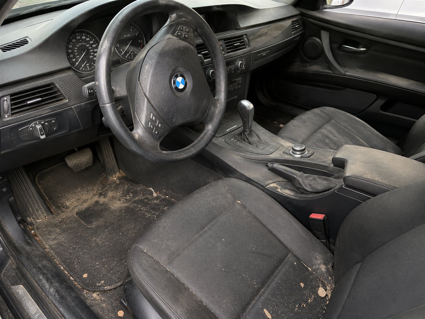 Interior before detailing — dusty